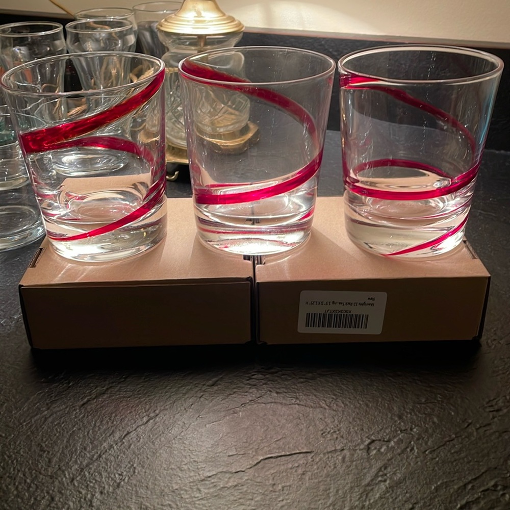 Double Old Fashion beverage glass swirl